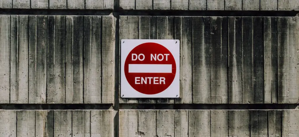 Do not Enter