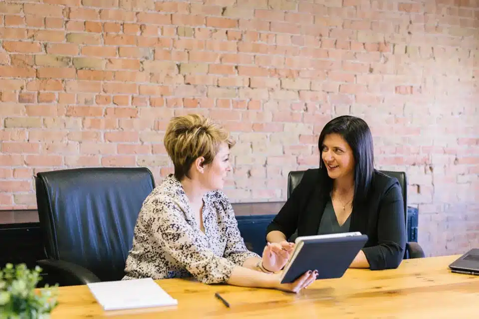 Women having a meeting