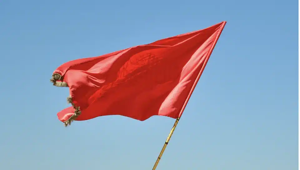 Torn Red Flag