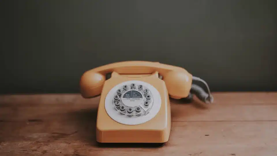 Phone on table