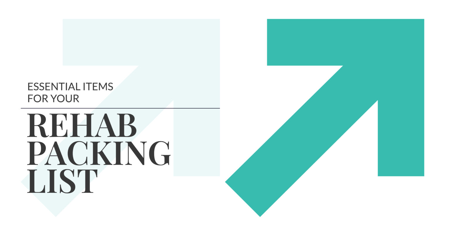 Rehab Packing List: Essential items graphic for rehab patients. Learn what to pack for a comfortable stay and successful recovery.