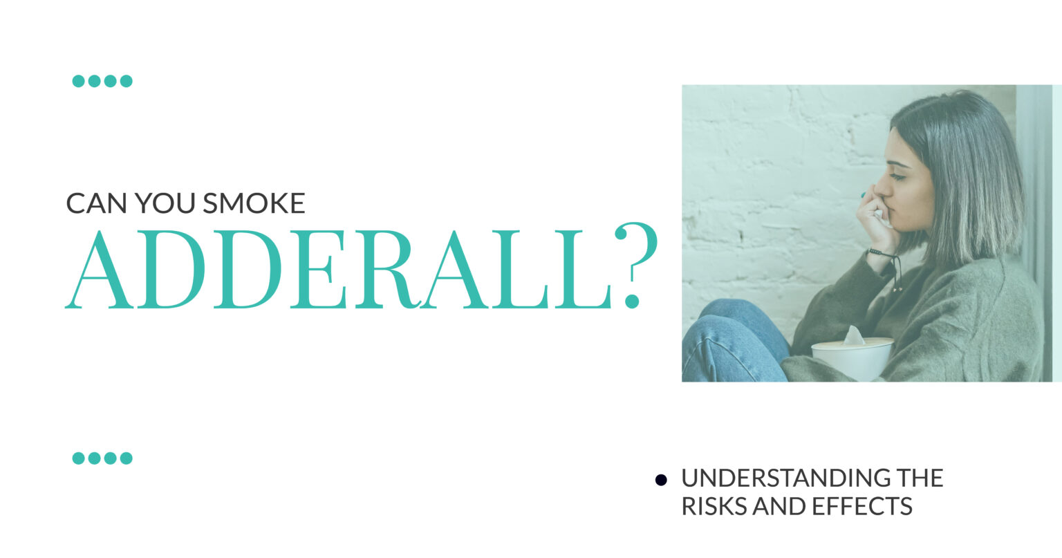 Can you smoke Adderall? Risks and effects explained. Woman looking worried, holding tissues. Adderall use and abuse information.