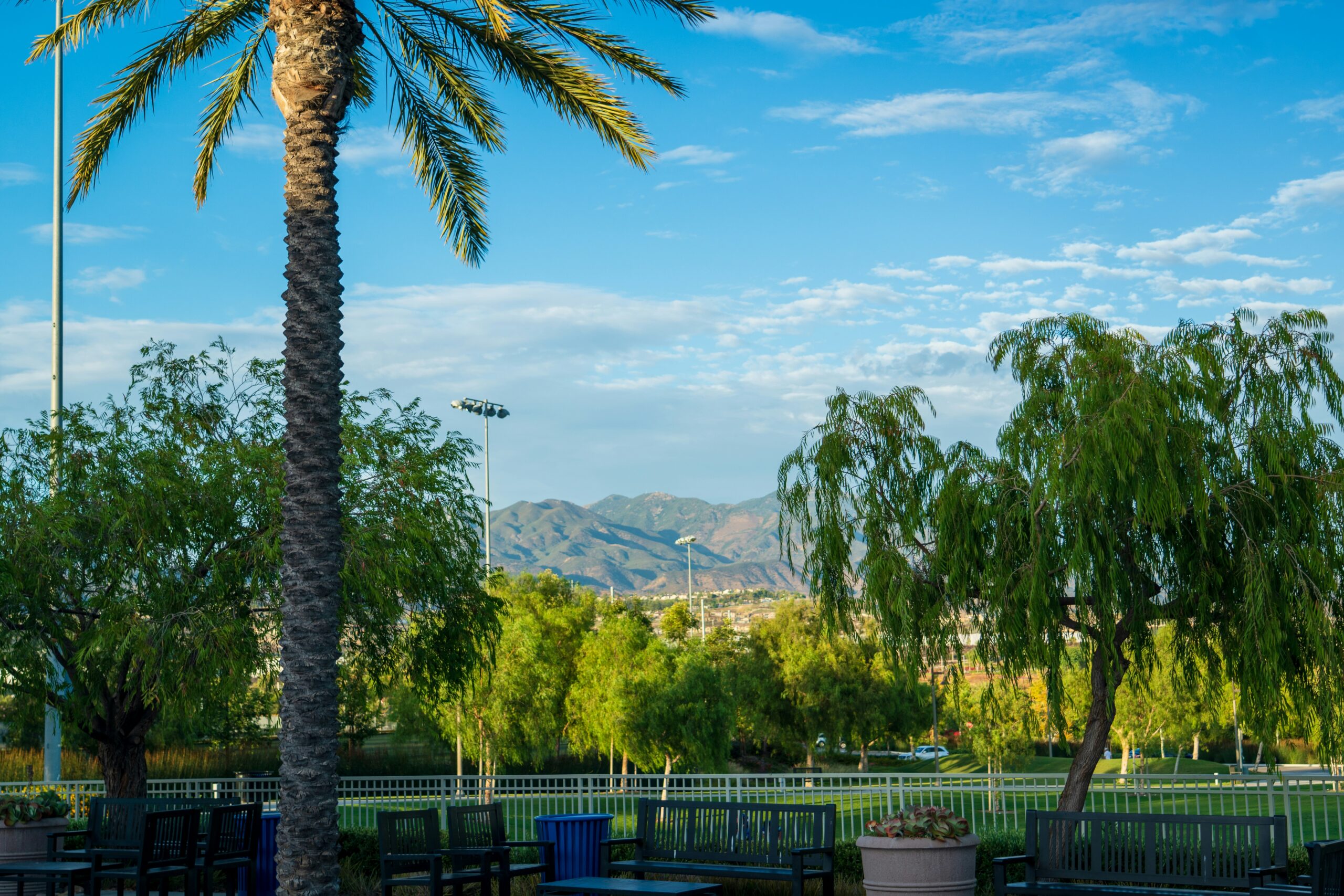 View of the Santa Ana mountain range from the Lake Forest area.