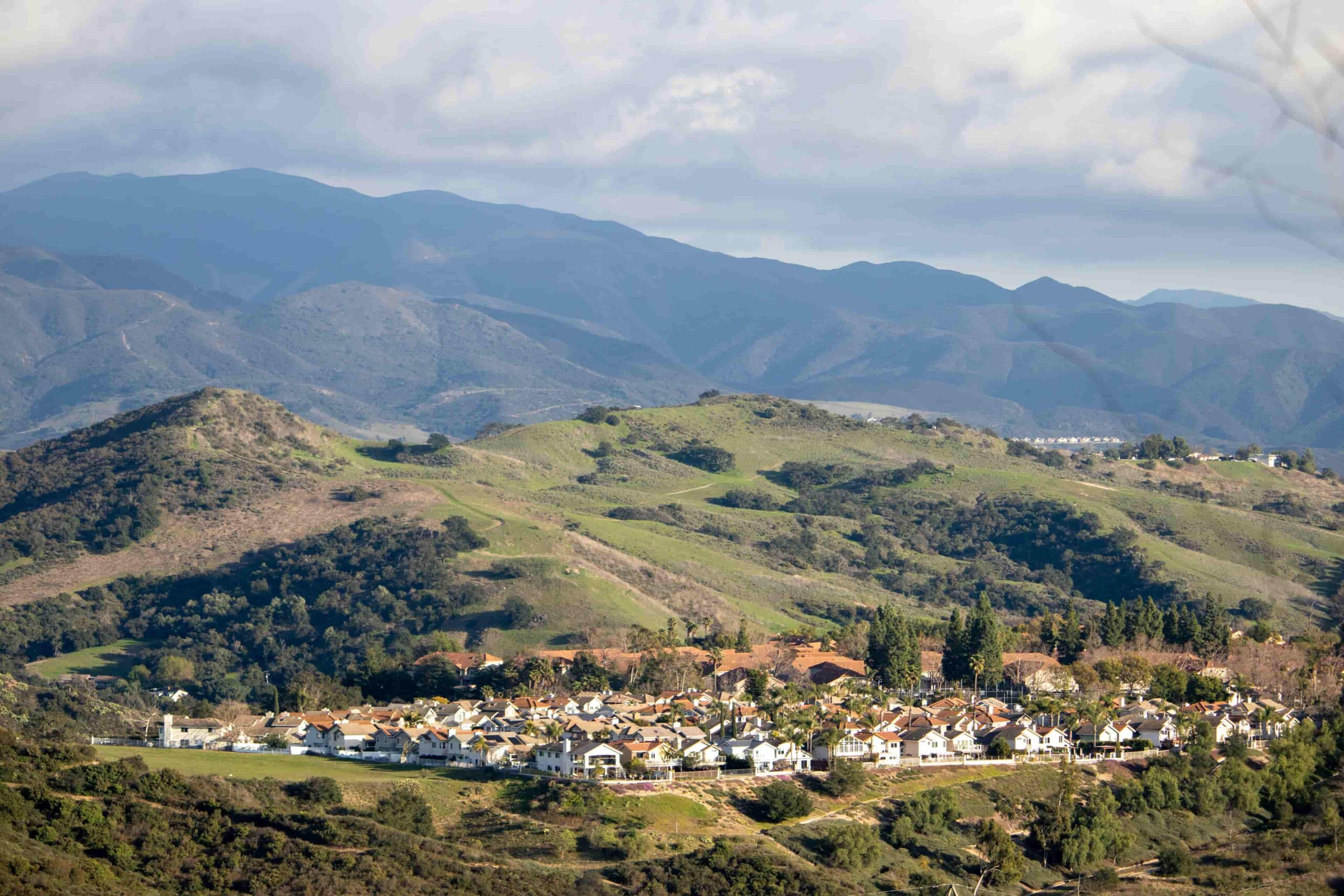 A neighborhood and it's hills in the community of Rancho Santa Margarita, CA.