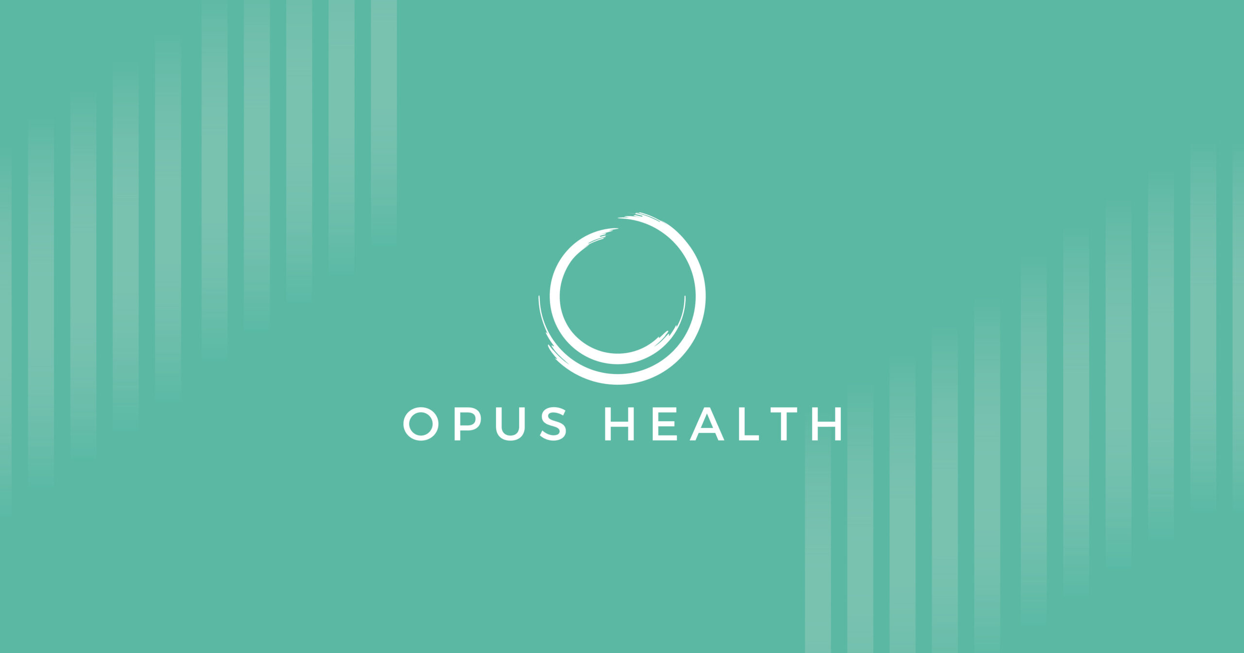 Opus Health logo: white brush-circle emblem with the words OPUS HEALTH on a teal background.